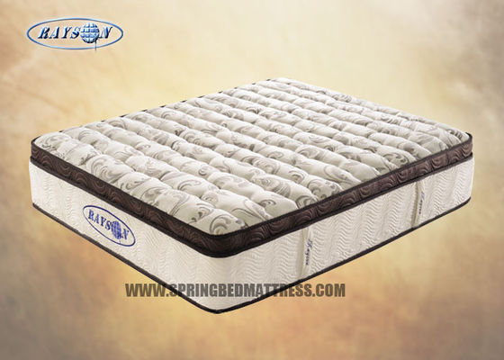 Orthopedic Euro Top Natural Latex  Pocket Spring Mattress , Queen Size Pillow Top Mattress