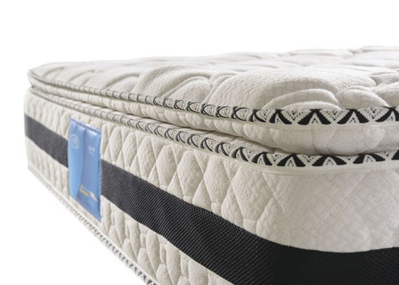 Knitted Fabric Pillow Top Pocket Spring Mattress 10“ Height For Hotel