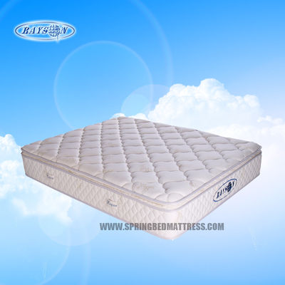 Anti-bacterial​ Latex Bonnell Pillow Top Mattress Topper , Coil Mattress With Golden Pattern