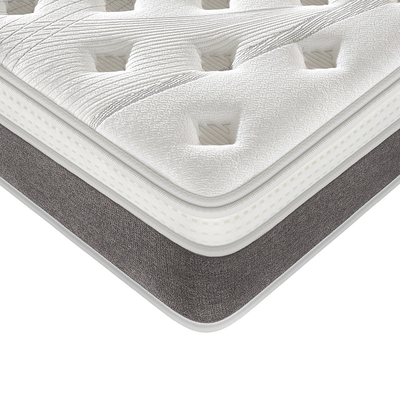 Comfortable Pocket Spring Mattress Euro Top Flat Compressed