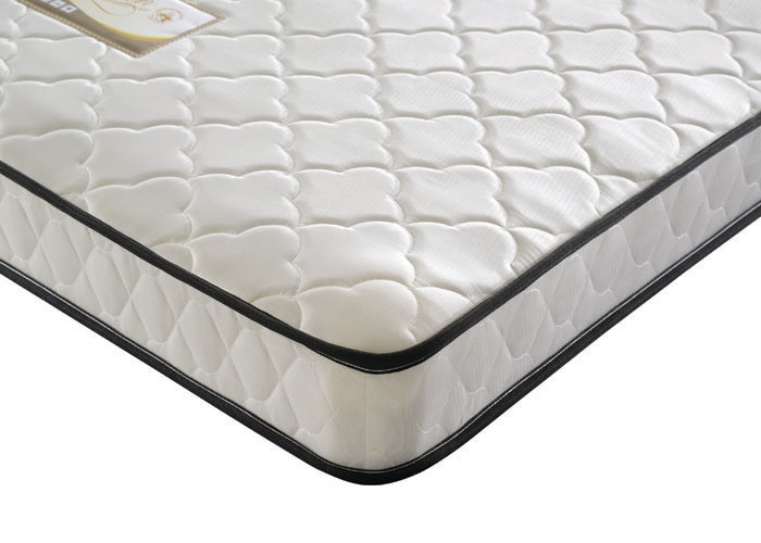 Polyester Fabric Bonnell Spring Queen Size Foam Mattress Black Padding