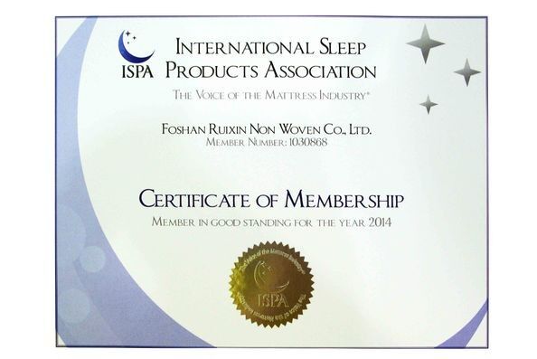 China FOSHAN RUIXIN NON WOVEN CO.,LTD certification
